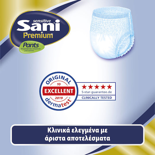 Sani Premium Πάνες Βρακάκι Ακράτειας Medium σε Μπλε Χρώμα 12τμχ