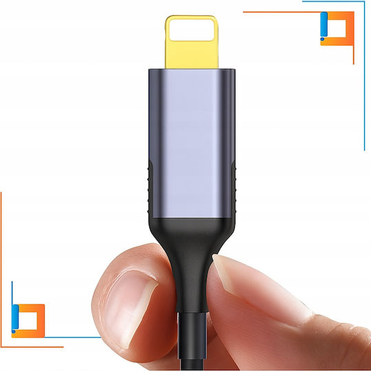 3.5mm to Lightning Cable Grey CO2-0169