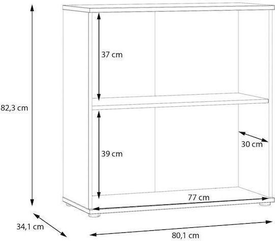 Fylliana Sideboard Holz Salbe 80x34x83cm