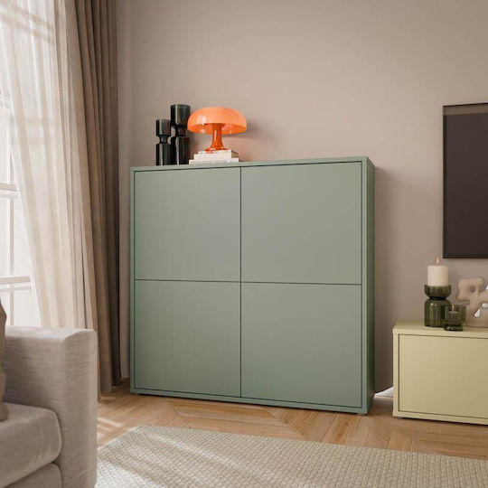 Chest of Drawers Wooden Sage 125x35x122cm
