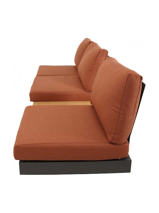 Garten- und Outdoor-Möbelsets 2 Stück Orange mit Kissen