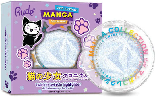 Twinkle Twinkle Manga Collection Highlighter Nuanță Neko-chan's Paws Rude Cosmetics 4 G