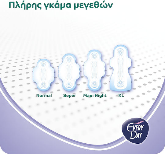 Every Day Hyperdry Maxi Night Hygienepads mit Flügeln Nacht für Starke Strömung 7 Tropfen in Doppelpack 2x9Stk