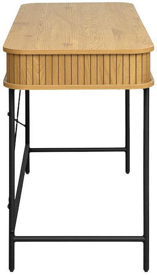 Wooden Console with Mirror Black L120xW48xH76cm