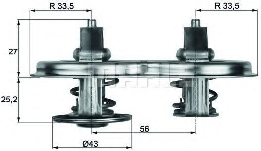 Termostat lichid de răcire Mahle Original Tx 33 83d