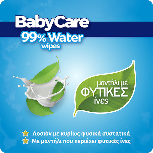 Baby Wipes with 99% Water, without Alcohol & Parabens 16x72pcs
