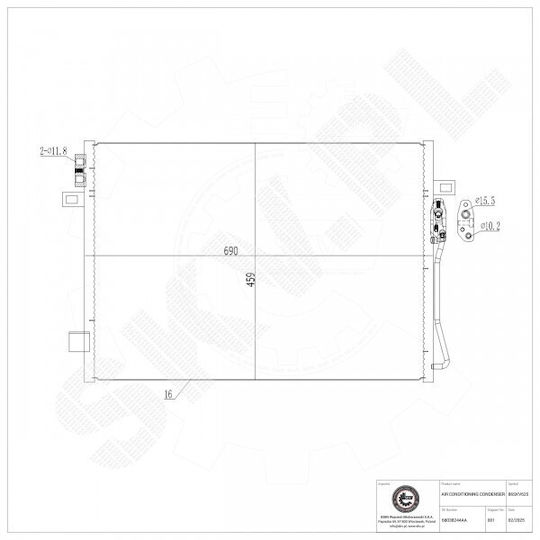 Radiator de climatizare Dodge Journey Fiat Freemont 68038244aa