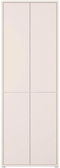 Zwei Türen Kinderkleiderschrank Beige 75x35x215cm