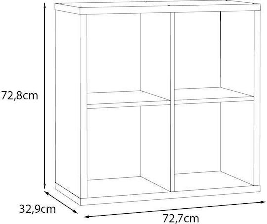 Montaro Green Bookcase 73x33x73cm