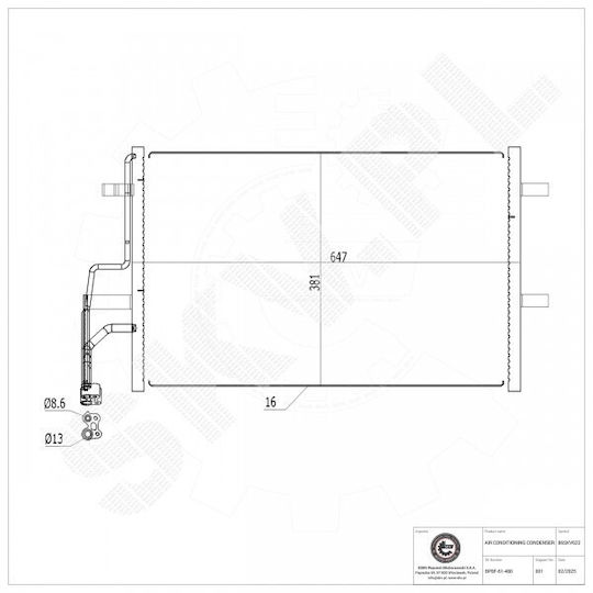 SKV Hart Auto-Kühlschrank Motor für Mazda 3