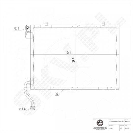 SKV Ψυγείο Air Condition Αυτοκινήτου για Ford Fiesta