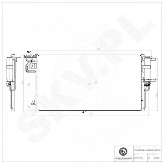 SKV Ψυγείο Air Condition Αυτοκινήτου για Ford C-Max / Focus / Grand C-Max / Kuga