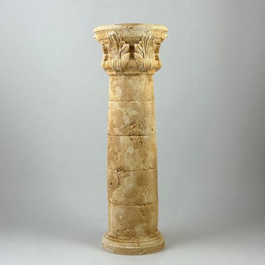 Stewehome Antique Decorative Amphora Column Handmade Piece Brown 25x6 Cm