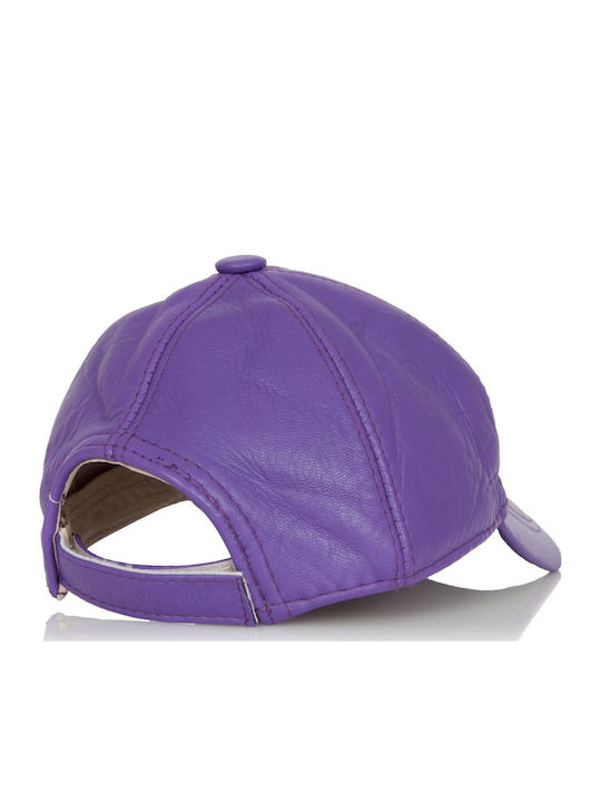 Leather Jockey Hat Mavrudis Mrdline 4910019 Light Purple Unisex