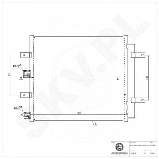 SKV Ψυγείο Air Condition Αυτοκινήτου