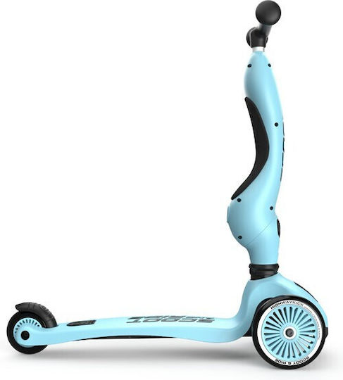 Scooter Kids Scooter 3-Wheel with Seat for 5+ Years Light Blue