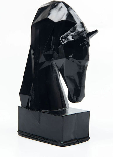 Stewehome Cubic Bookend Horse Shape Set 2 Pieces Concrete Black One Size