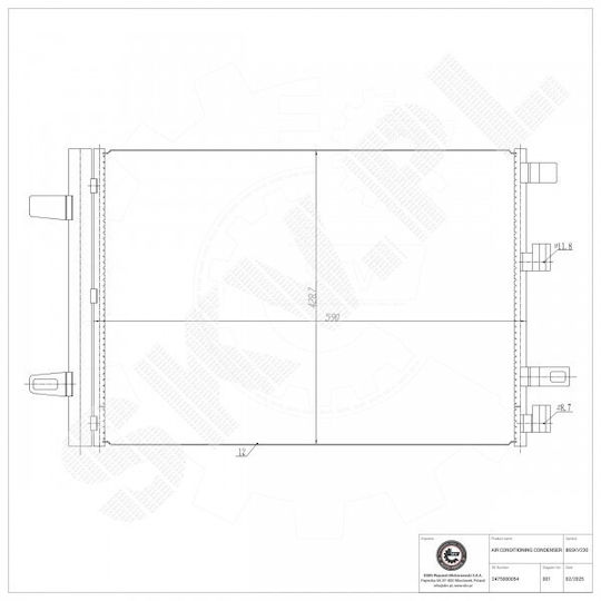 Radiator climatizare Mercedes A-Class B-Class CLA GLA GLB A2475000054