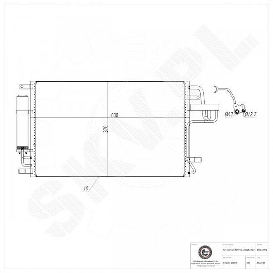 Radiator Climatizare Hyundai Tucson Kia Sportage Ii 976062e000