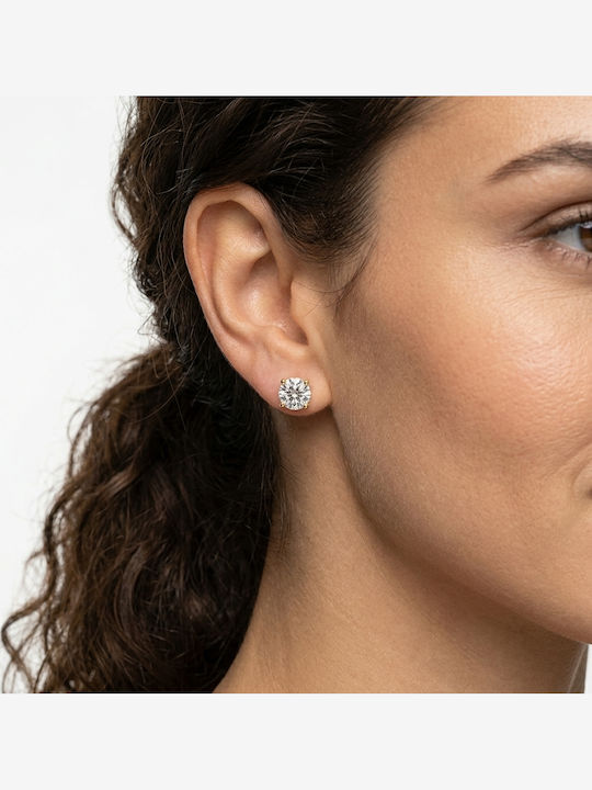 Daskalakis Stud Earrings in 9K White Gold with Stones
