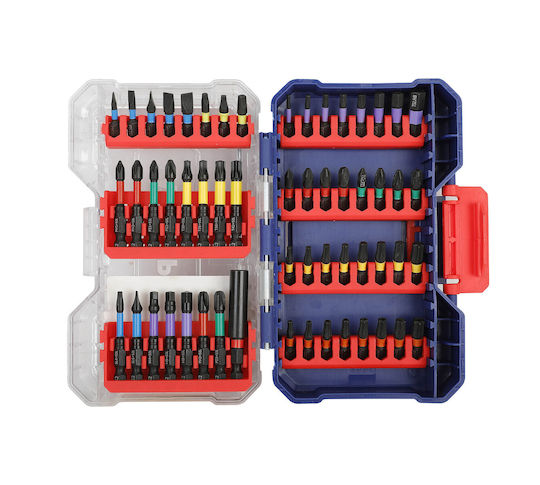 Кутия Винтовертни Битове 1/4" Комплект 56 Бройки Wp409028 Workpro