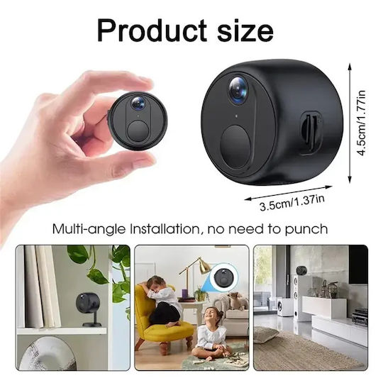 Κρυφή Κάμερα Mini WiFi 3MP με Υποδοχή για Κάρτα Μνήμης