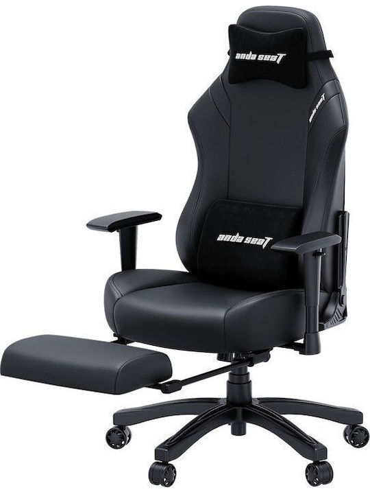Anda Seat Luna Pro Gaming Stuhl aus Künstliches Leder mit Verstellbaren Armlehnen und Fußstütze Schwarz