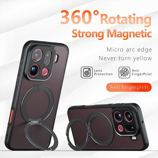 Magsafe Semi Transparent Hard Case Stand Transparent Black Oppo Find X9 Pro 5g