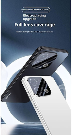 Metal Finish Hard Case Camera Protector Light Blue Oppo Find X9 Pro 5G