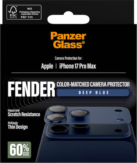 PanzerGlass Fender Προστασία Κάμερας Μεταλλικό Πλαίσιο Μπλε για το iPhone 17 Pro Max