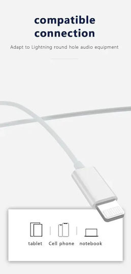 Jellico Ep3a Earbuds Handsfree Ακουστικά με Βύσμα Lightning Λευκό