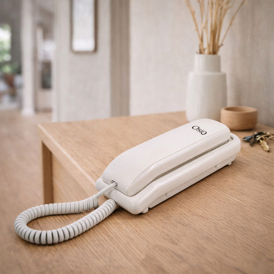 Osio Schnurgebundenes Telefon Gondel Weiß OSW-4660W