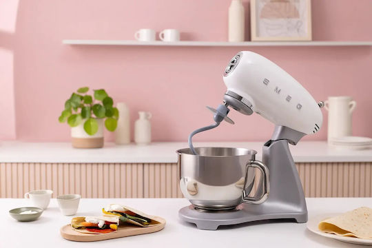 Smeg Кухненски Робот 800W с Неръждаем Стоманен Контейнер 4.8л Бяла