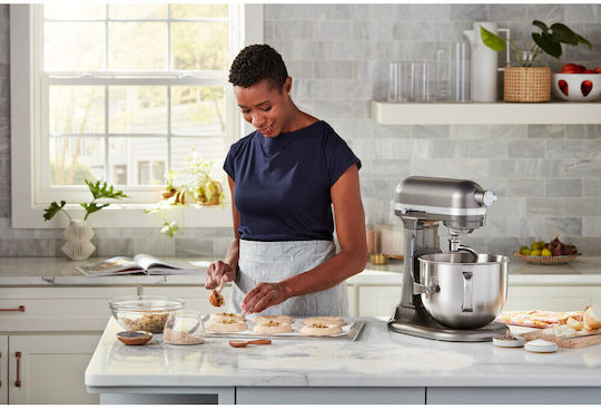 Kitchenaid Κουζινομηχανή 375W με Ανοξείδωτο Κάδο 6.6lt Γκρι