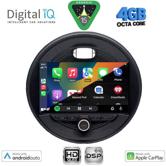 Digital IQ Ηχοσύστημα Αυτοκινήτου για Mini Cooper / Clubman / Roadster / Countryman 2014-2019 (Bluetooth/USB/WiFi/GPS/Apple-Carplay/Android-Auto) με Οθόνη Αφής 9"
