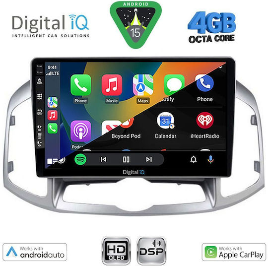 Digital IQ Car Audio System for Chevrolet Captiva 2012-2018 Bluetooth USB WiFi GPS Apple CarPlay Android Auto with 10" Touch Screen