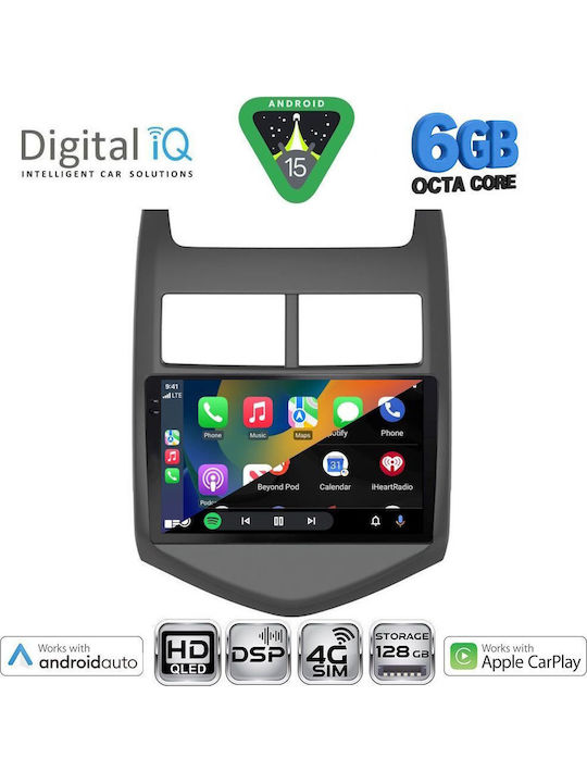 Digital IQ Car Audio System for Chevrolet Aveo 2011-2014 (Bluetooth/USB/WiFi/GPS/Apple CarPlay/Android Auto) with 9" Touch Screen