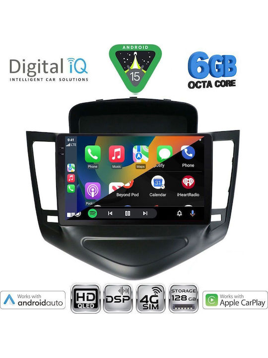 Digital IQ Car Audio System for Chevrolet Cruze 2008-2012 with Clima (Bluetooth/USB/WiFi/GPS/Apple CarPlay/Android Auto) with 9" Touch Screen