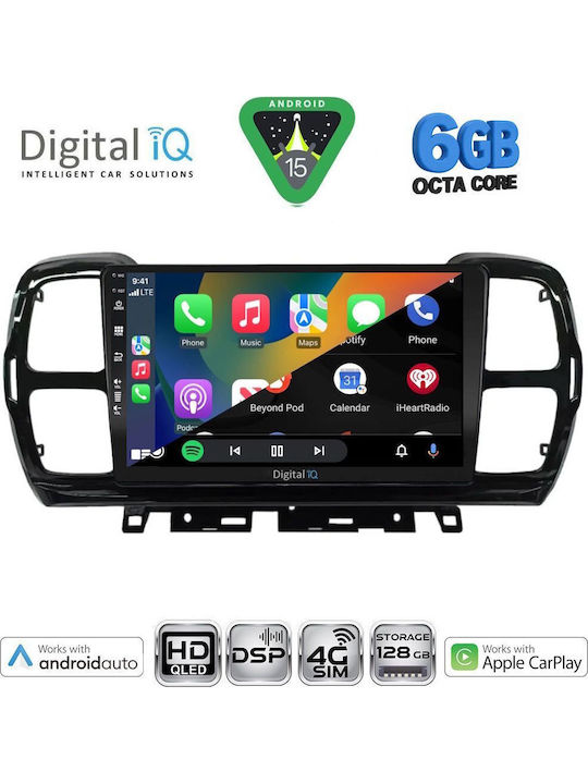 Digital IQ Car Audio System for Citroen C5 Aircross 2017-2021 Bluetooth USB WiFi GPS Apple CarPlay Android Auto with 9" Touch Screen