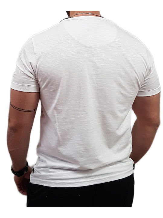 Herrenblusen Kurzarm T-Shirt Weiß