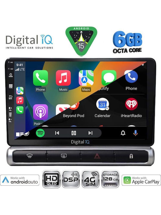 Digital IQ Car Audio System for Citroen C3 / DS3 Bluetooth USB WiFi GPS Apple CarPlay Android Auto with 9" Touch Screen