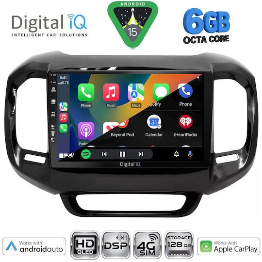 Digital IQ Car Audio System for Fiat Toro Bluetooth USB WiFi GPS Apple CarPlay Android Auto with 9" Touch Screen