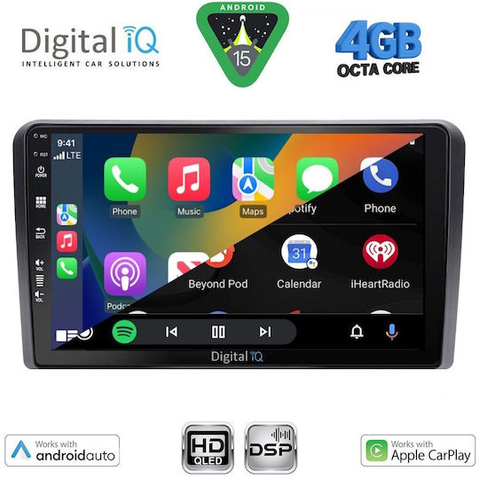 Digital IQ Car Audio System for Fiat 500L Bluetooth USB WiFi GPS Apple CarPlay Android Auto with 10" Touch Screen