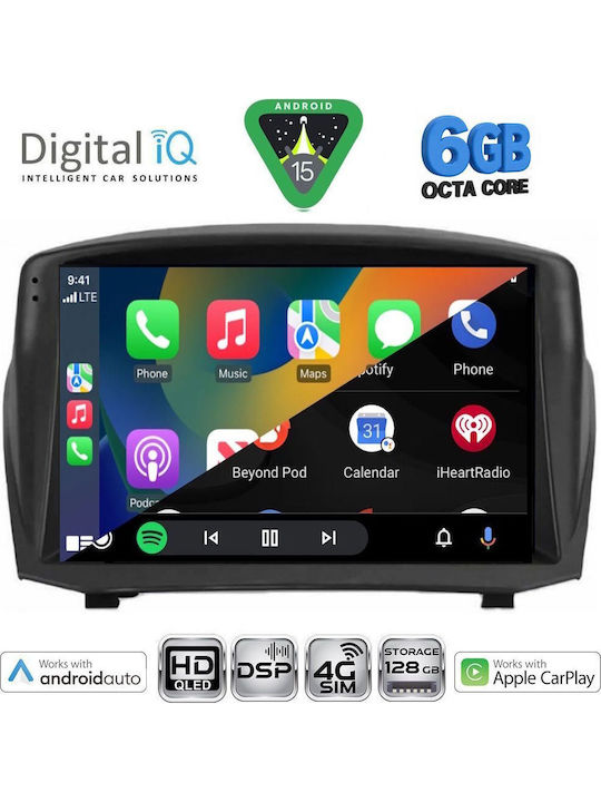 Digital IQ Car Audio System for Ford Fiesta 2008-2017 (Bluetooth/USB/WiFi/GPS/Apple CarPlay/Android Auto) with 9" Touch Screen