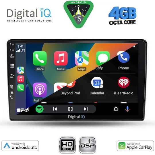 Digital IQ Ηχοσύστημα Αυτοκινήτου για Ford Fiesta (Bluetooth/USB/WiFi/GPS/Apple-Carplay/Android-Auto) με Οθόνη Αφής 10"
