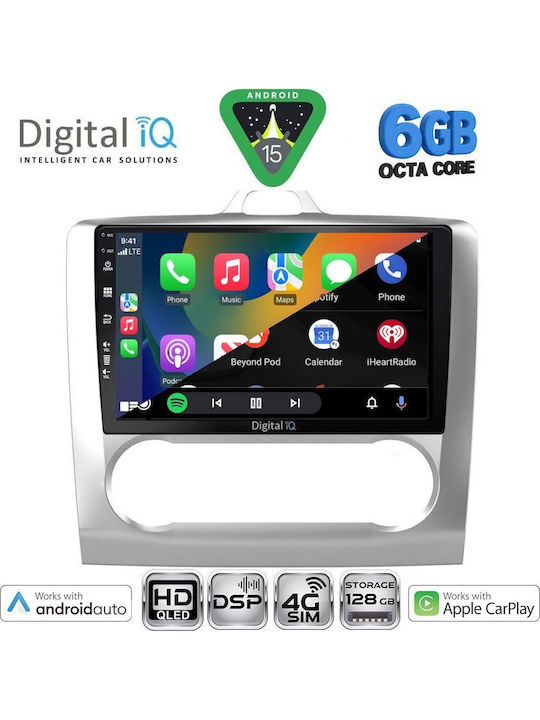 Digital IQ Car Audio System for Ford Focus 2005-2012 with Clima (Bluetooth USB WiFi GPS Apple CarPlay Android Auto) with 9" Touch Screen