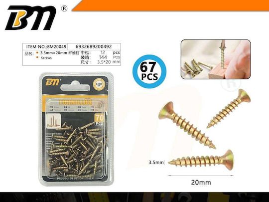 Wood Screws 3.5mm×20mm Set 12 Packages 67 Pieces 200492 6932689200492