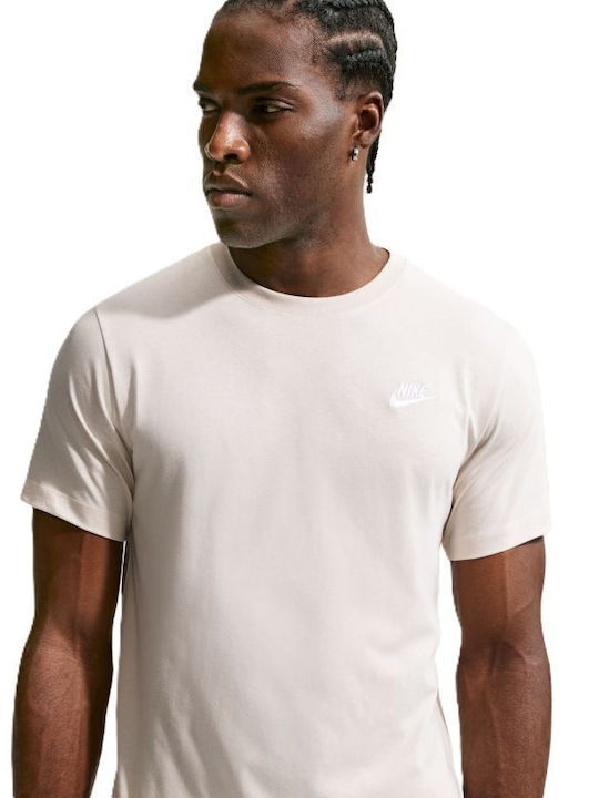 Nike Sportswear Club T-shirt Μπεζ