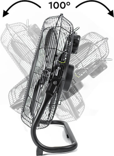 Telemax Fe-45a1 Ανεμιστήρας Δαπέδου 120W Διαμέτρου 45cm Μαύρος