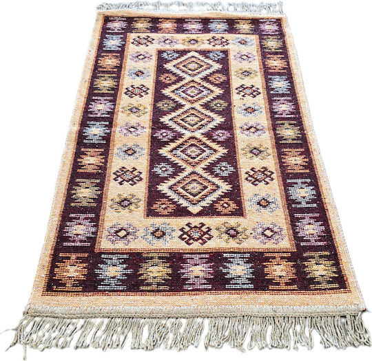 Kotonia Home Wohnzimmer Teppich Rechteckig Braune 60x90cm